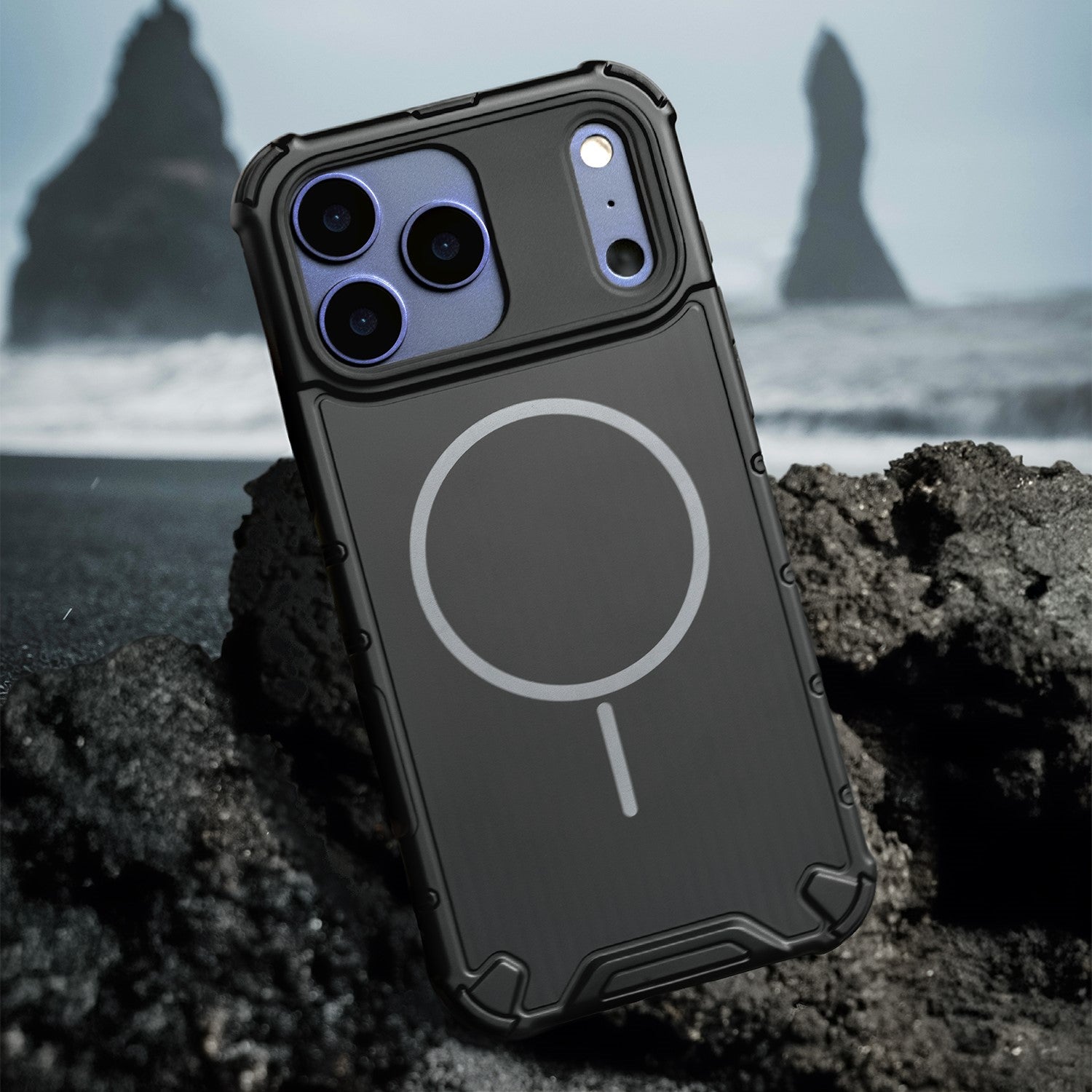 iPh16 Defender Black 2in1mag