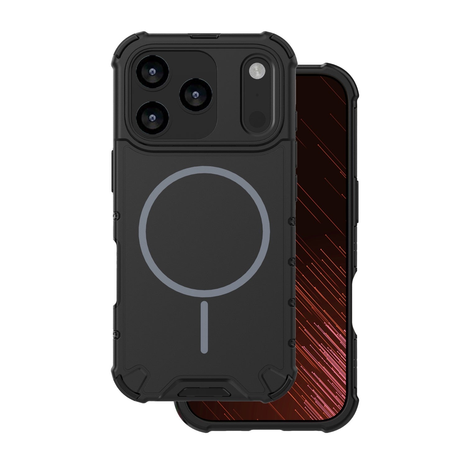 iPh17P Defender Black 2in1mag