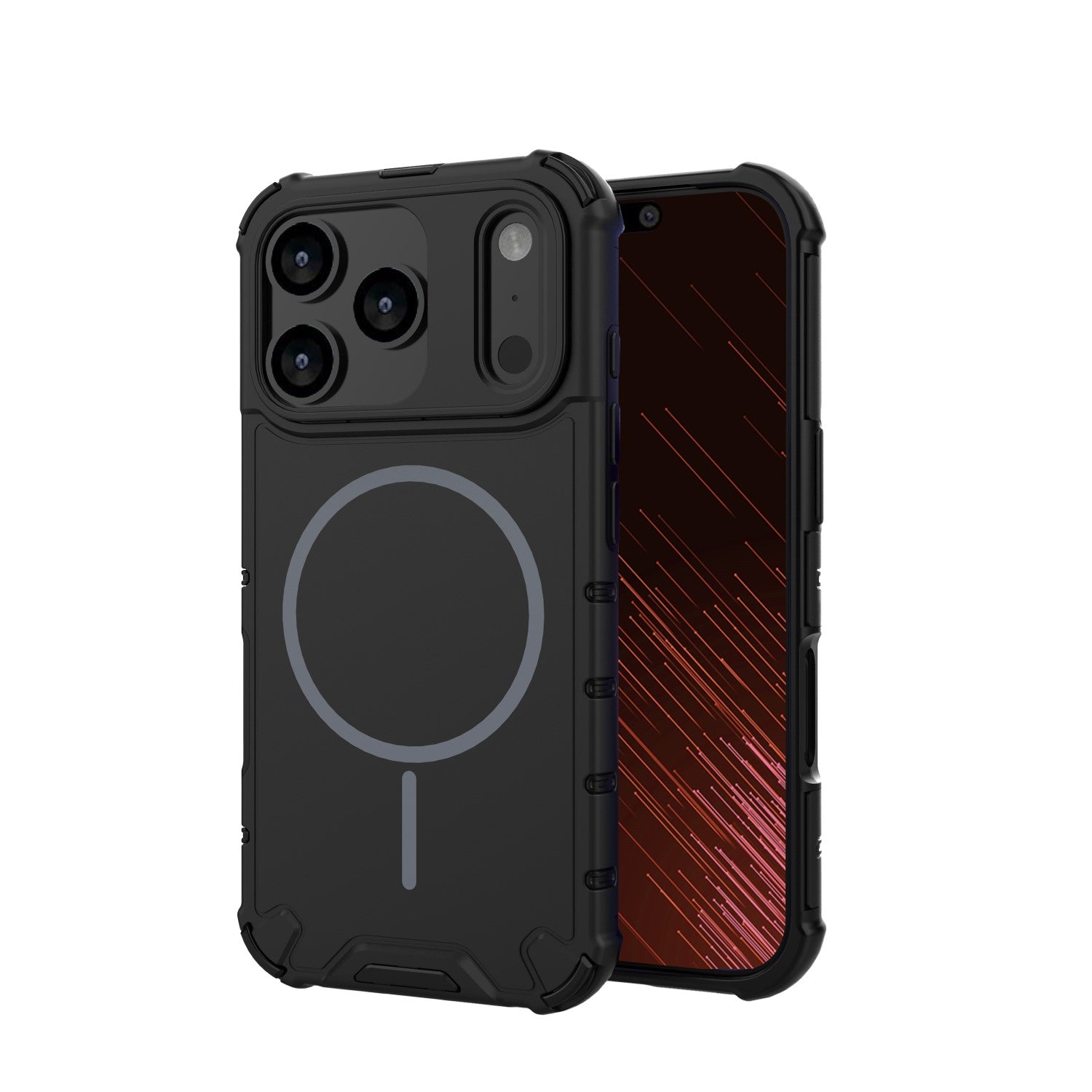 iPh17PM Defender Black 2in1mag