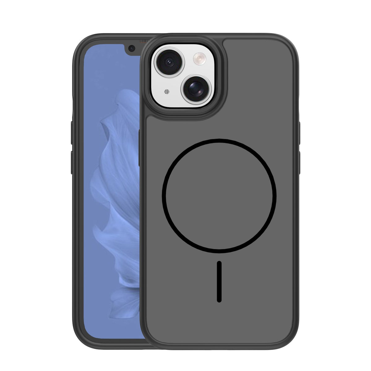 iPhone 15 Cover Frame Thin Mag – Sort