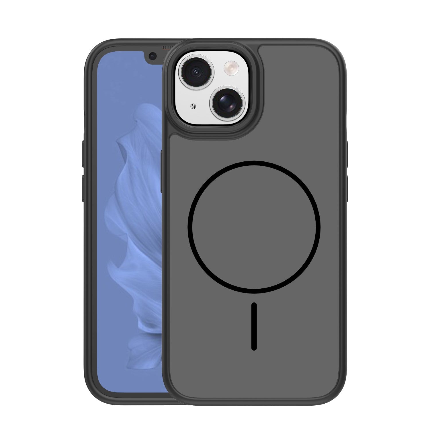 iPhone 15 Cover Frame Thin Mag – Sort