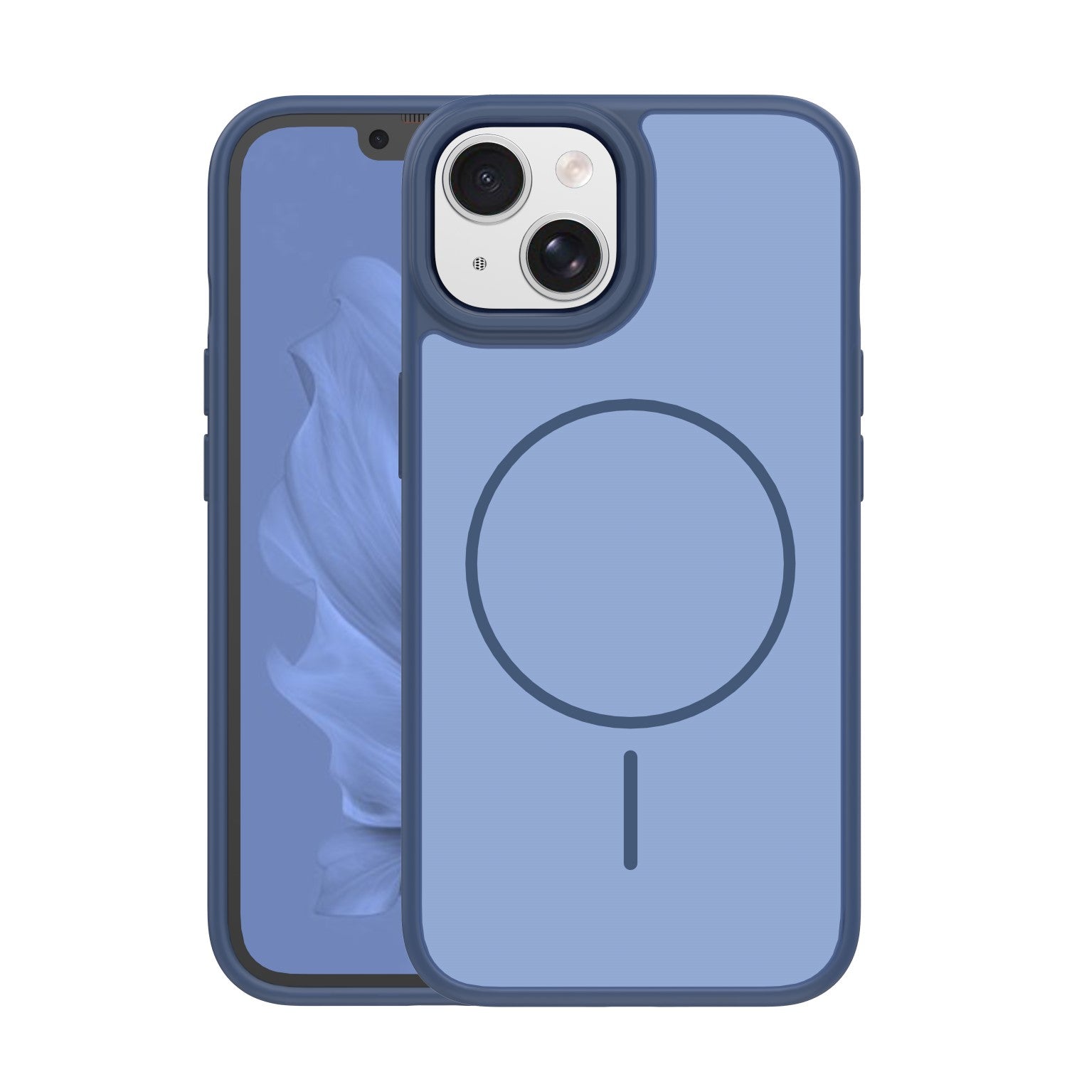 iPhone 15 Cover Frame Thin Mag – Blå