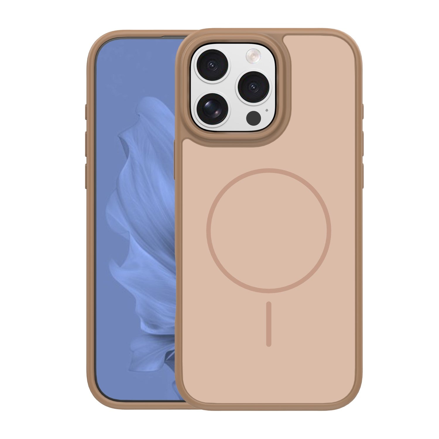 iPh16PM Brun Frame Thin Mag