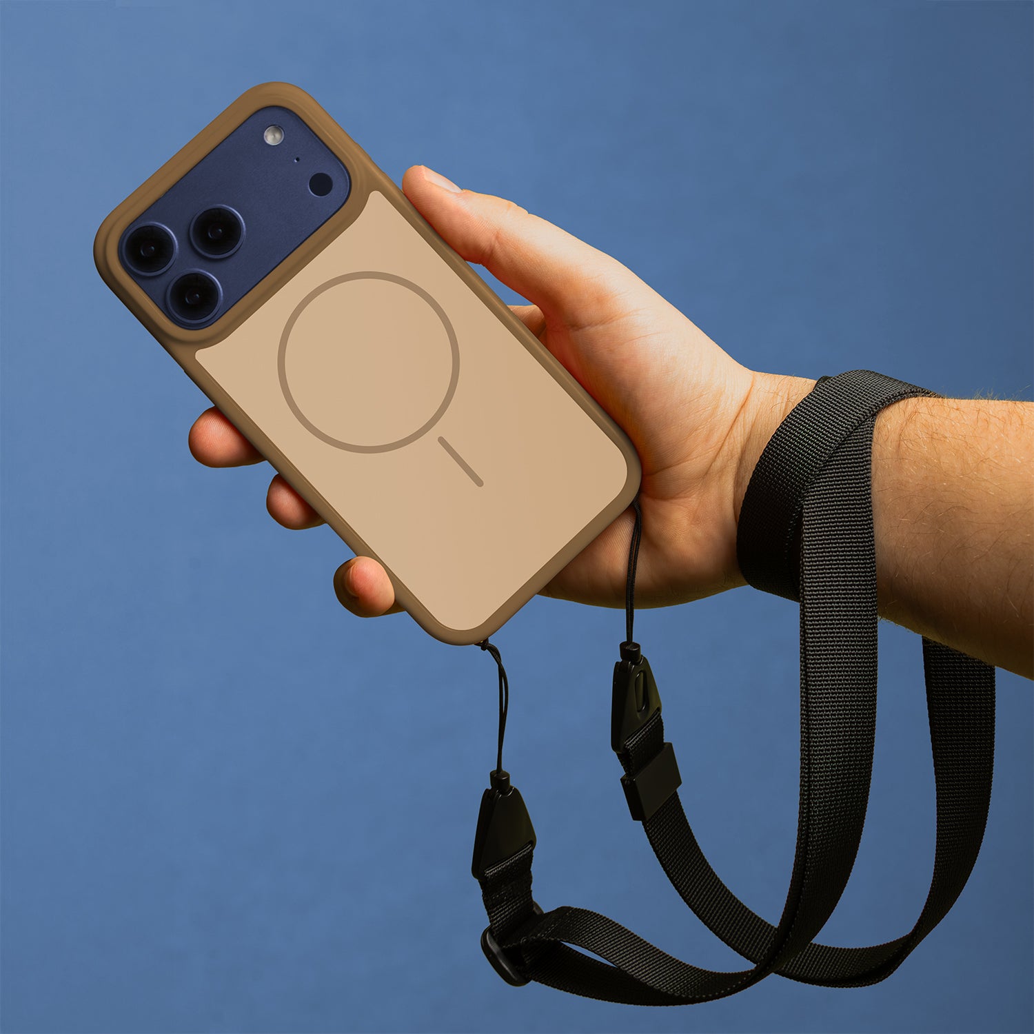 iPh16PM Brun Frame Thin Mag