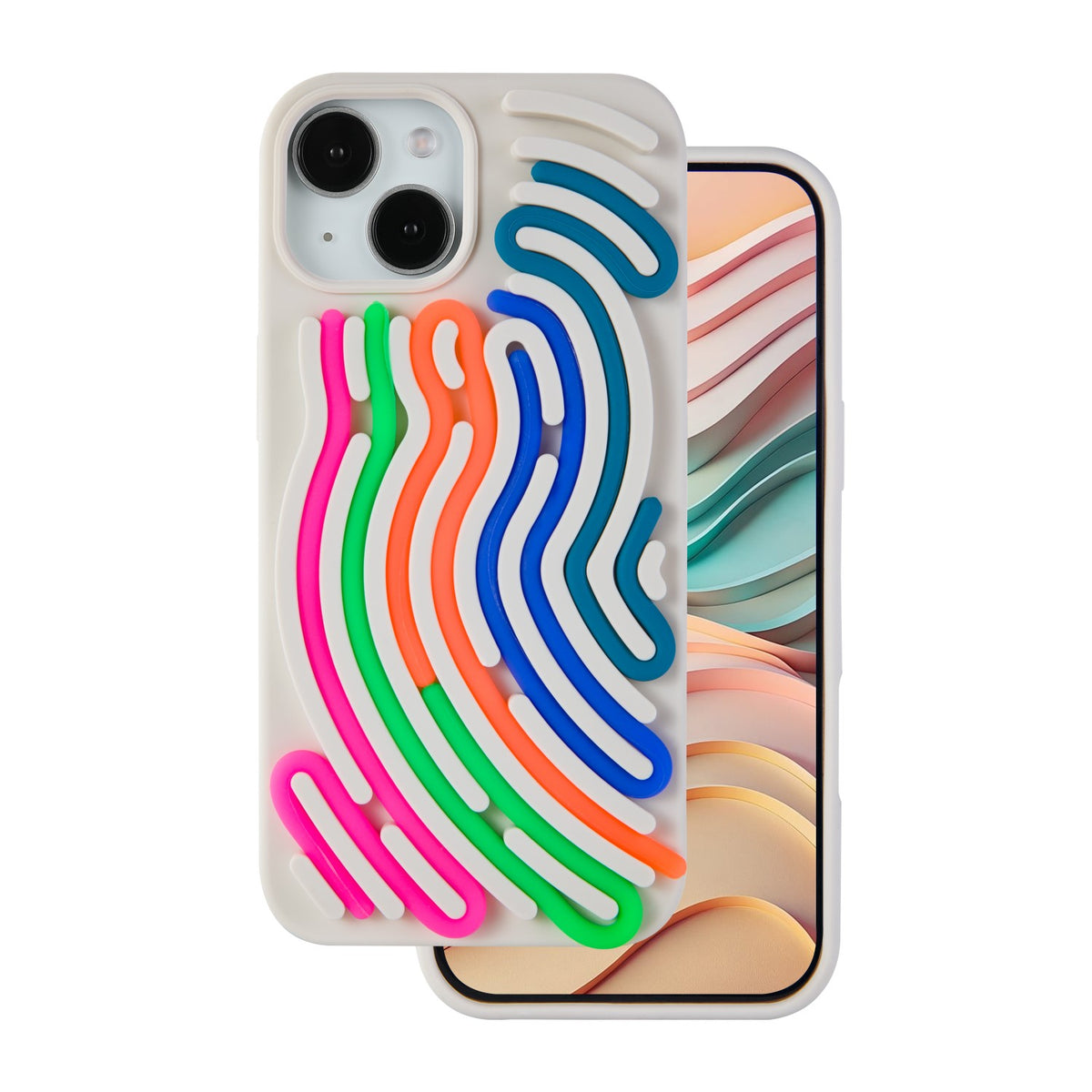 iPhone 14 Silicone Cover DIY Snake – Beige