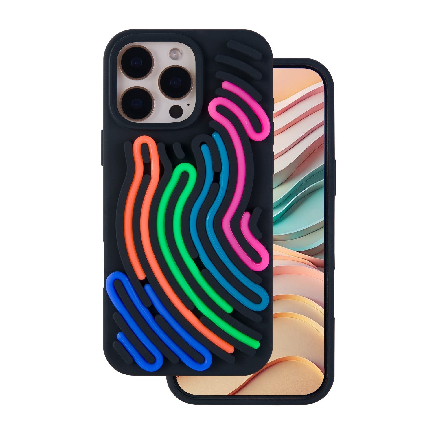 iPhone 15 Pro Silicone Cover DIY Snake – Sort