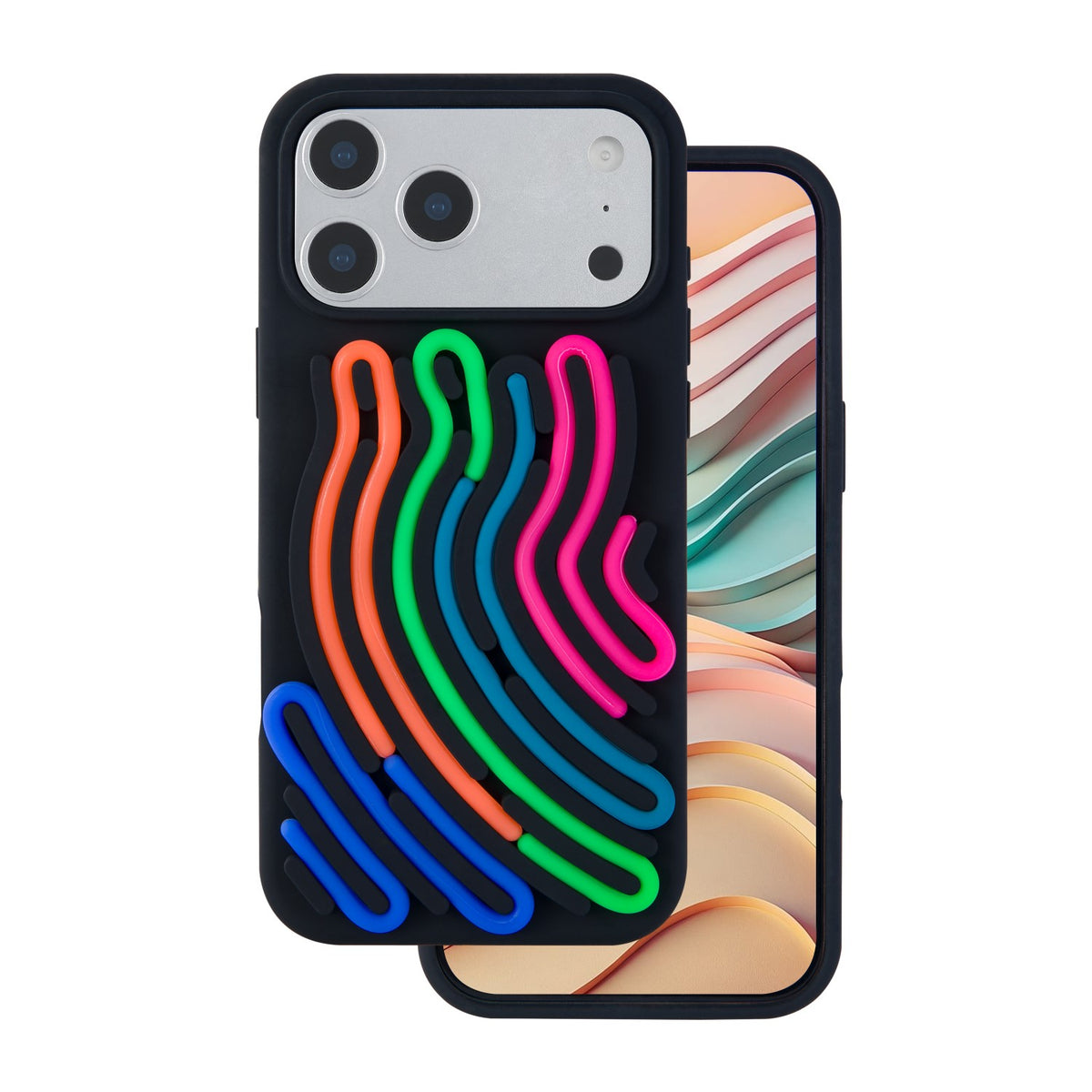 iPhone 17 Pro Silicone Cover DIY Snake – Sort