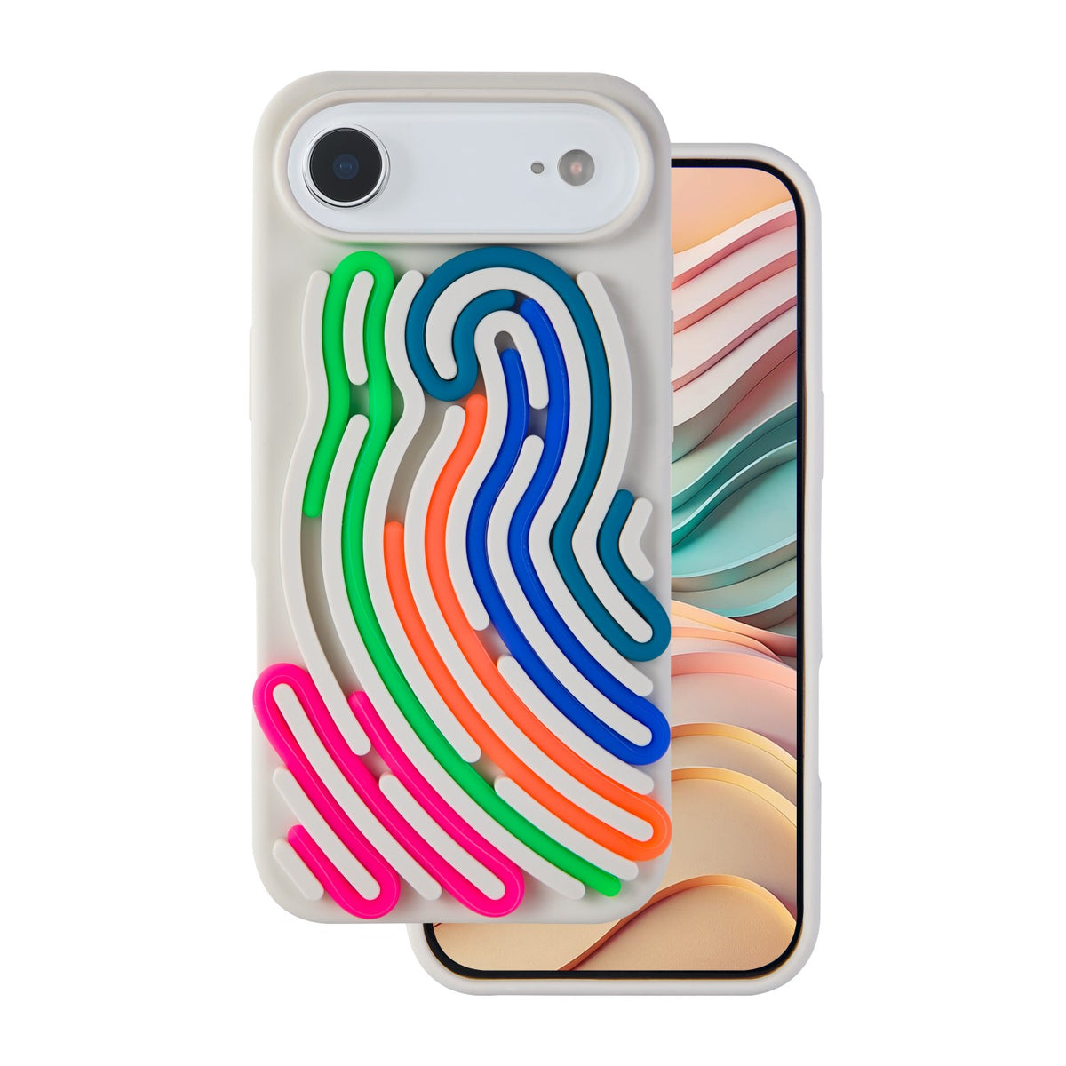 iPhone 17 Air Silicone Cover DIY Snake – Beige