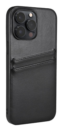iPhone 14 Pro Max Læder Cover med kortholder 2 6 7 – Sort – Buffalo
