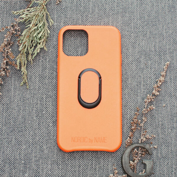 iPhone 12/12 Pro Silicone Cover Fingreholder/ – Orange