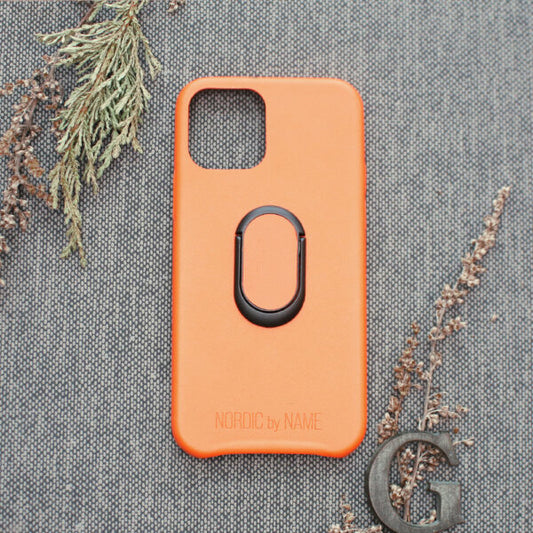 iPhone 12/12 Pro Silicone Cover Fingreholder/ – Orange