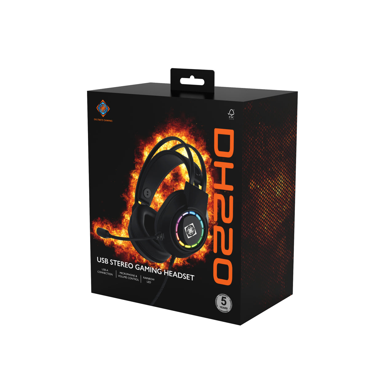 USB Headset PC/PS5 RGB Sort - billede 10