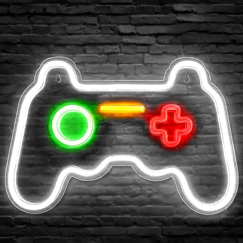 Neon controller skilt Hvid