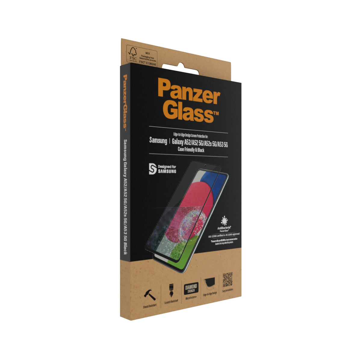 PanzerGlass Samsung Galaxy A52 (CF), Black AB - billede 4