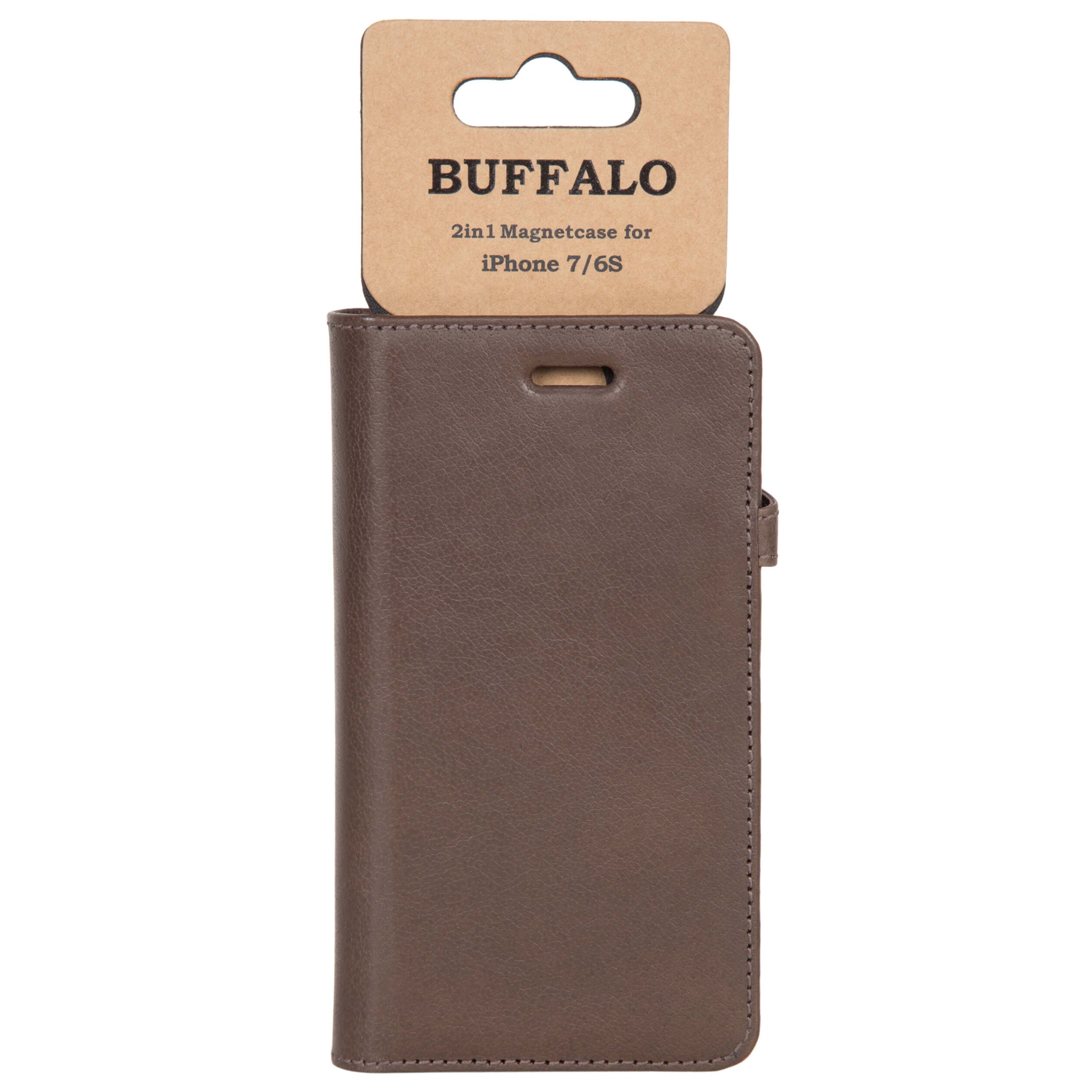 iPhone 6/7/8/SE Læder Wallet Flip Cover Gear – Brun – Buffalo - billede 2