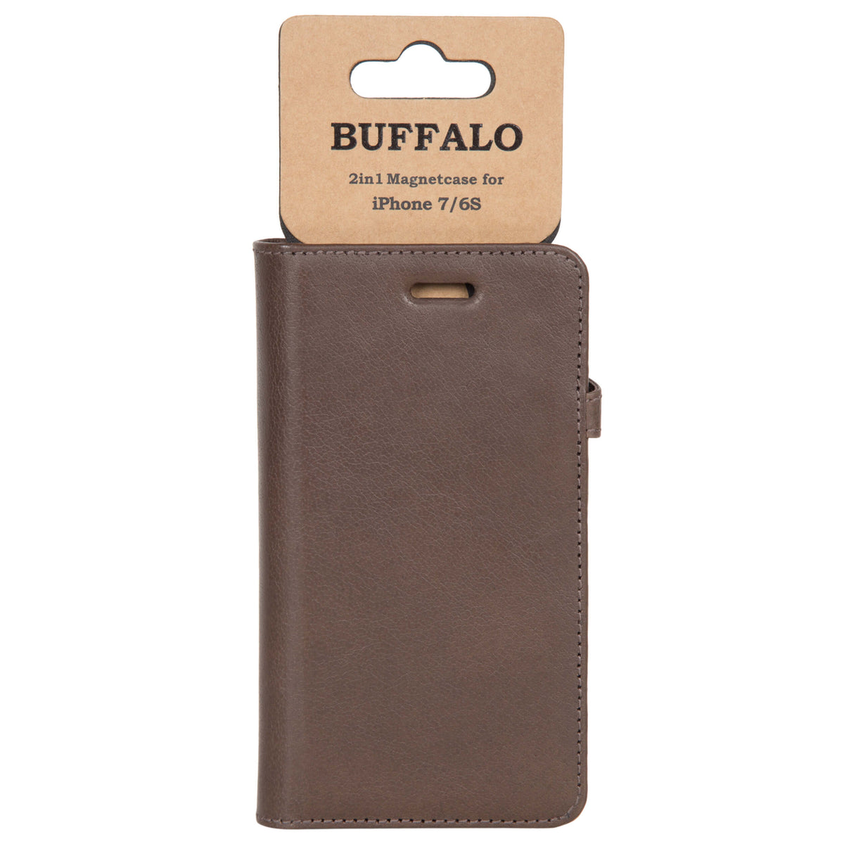 iPhone 6/7/8/SE Læder Wallet Flip Cover Gear – Brun – Buffalo - billede 2