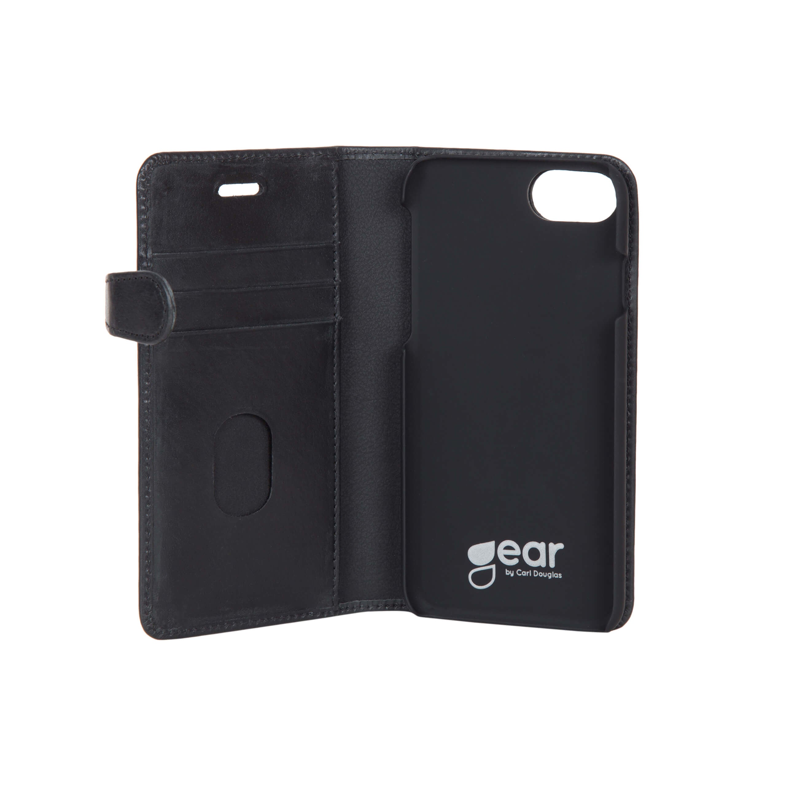 iPhone 6/7/8/SE Læder Wallet Flip Cover Gear – Sort – Buffalo - billede 4