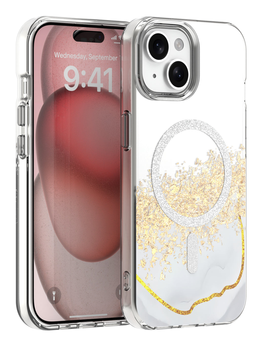 iPhone 15 MagSafe Cover Epoxy Mag – Hvid