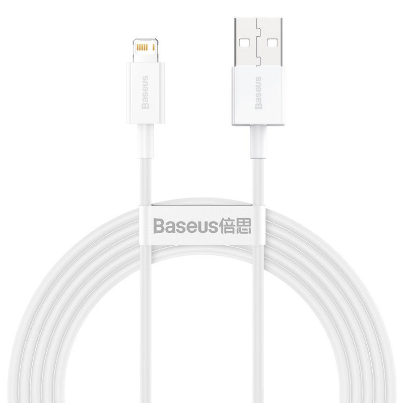 Baseus USBA Lightning 2M Hvid