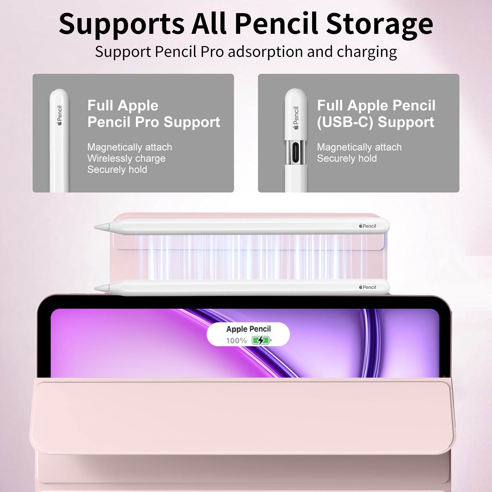 iPad 10,9 / Air4/5/11  Tri-Fold MAGNET Pink