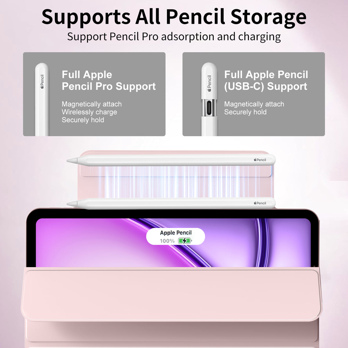 iPad 10,9 / Air4/5/11  Tri-Fold MAGNET Pink