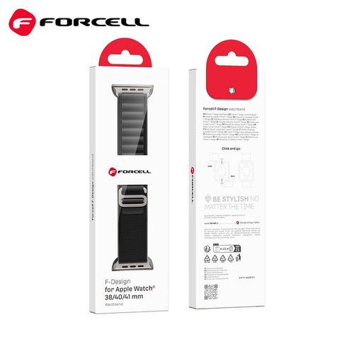 FORCELL Strap for Apple Watch - Black - 38/40/41 mm