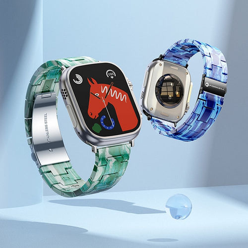 FORCELL Marble Textured Resin Strap - Green - 42/44/45/49 mm