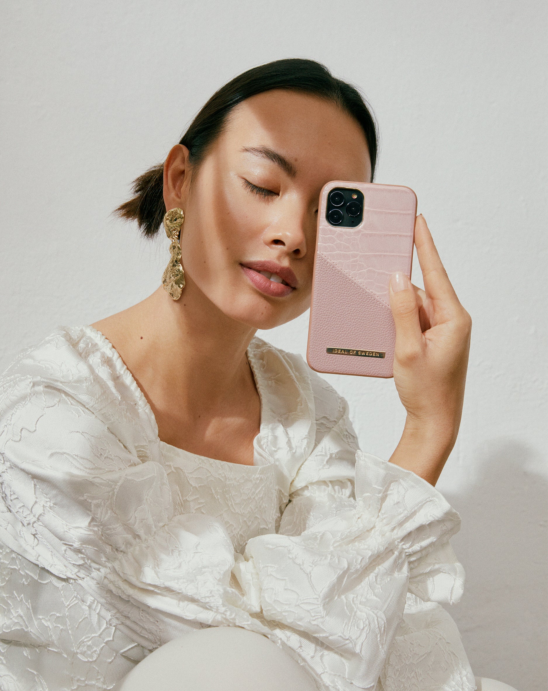 iPhone 11/XR Cover Croco – Rose Smoke - billede 3