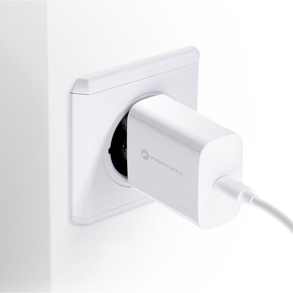 Væglader 25W USBC m/Kabel