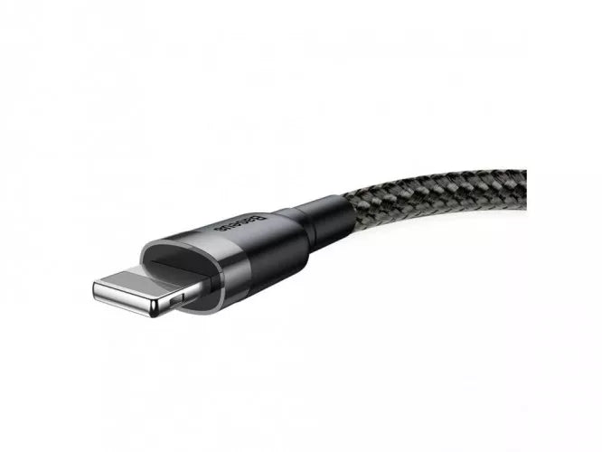 Kabel USBA/Lightning 3m Grå/Sort - billede 2