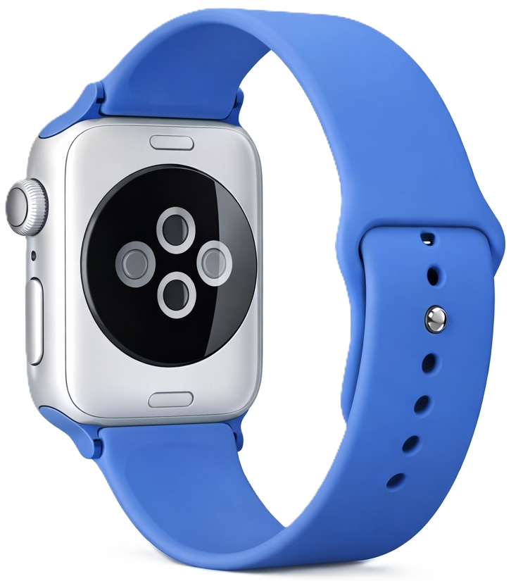 Apple watch 42/44/45 Silicone Blå str. 38/40/41