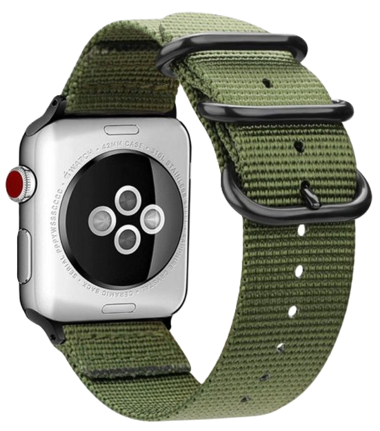 Apple watch 42/44/45 Canvas Army grøn 38/40/41