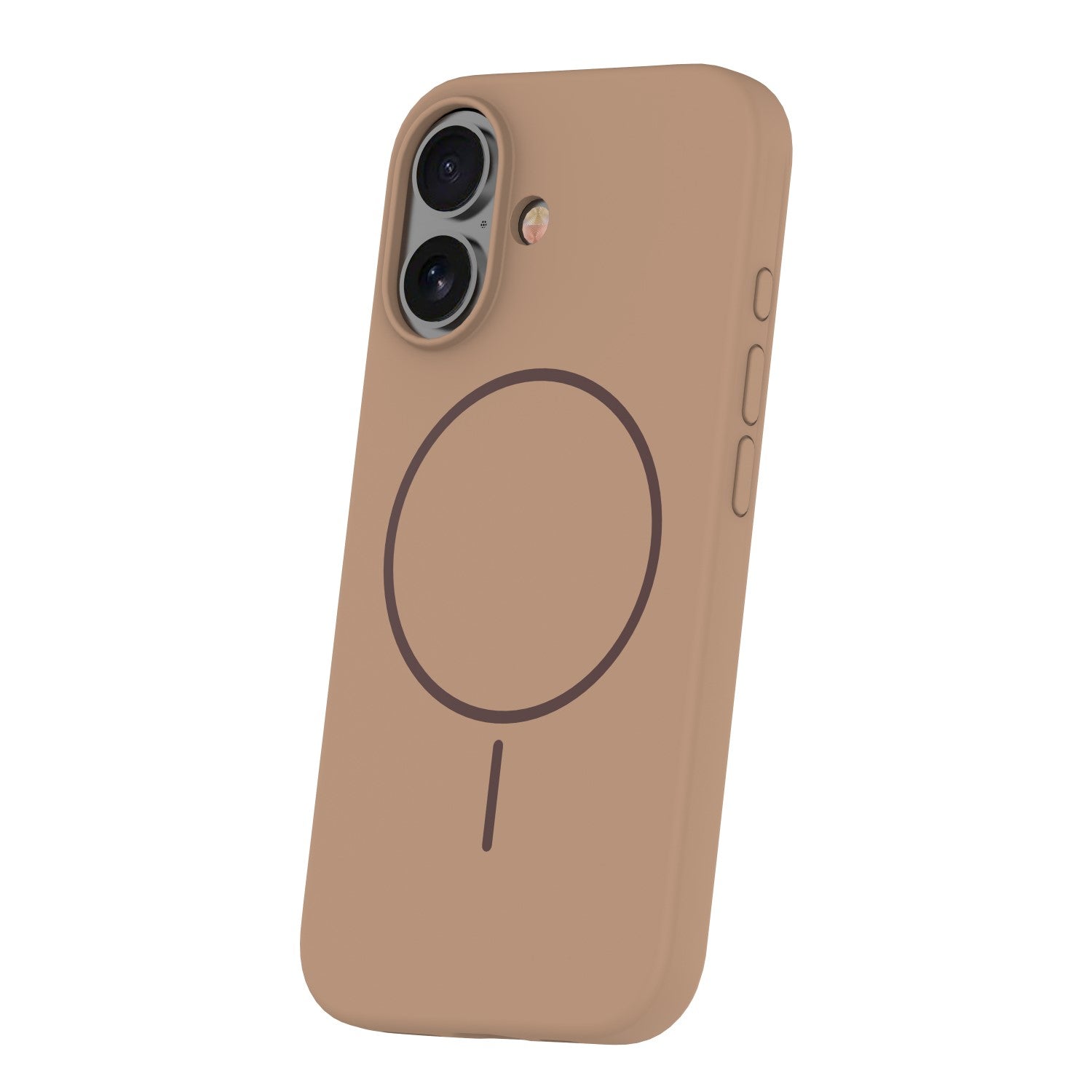 iPhone 16e / 17e Silicone MagSafe Cover Thin Mag – Brun - billede 2