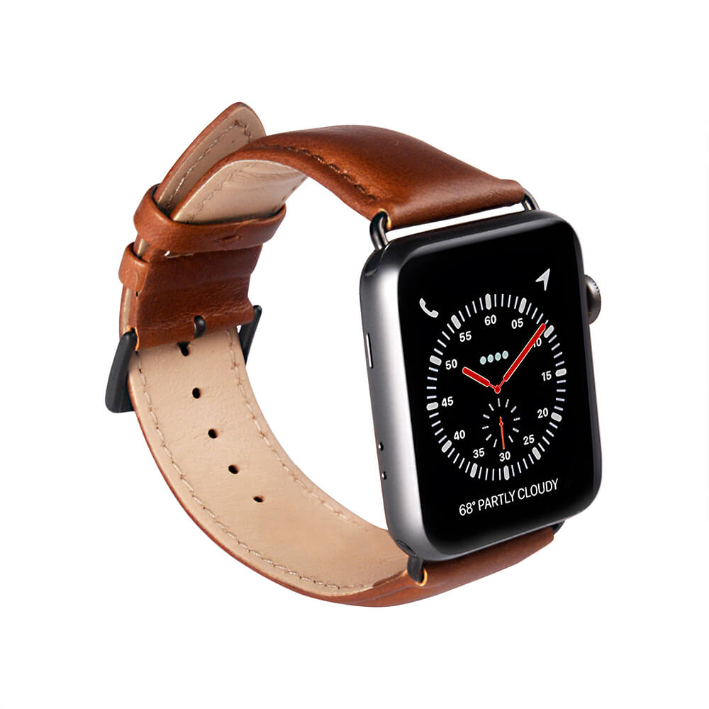 Watcharmbånd Læder Apple Watch 38/40/41mm Brun