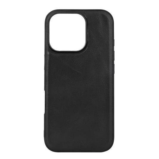 iPhone 16 Pro Backcover sort læder