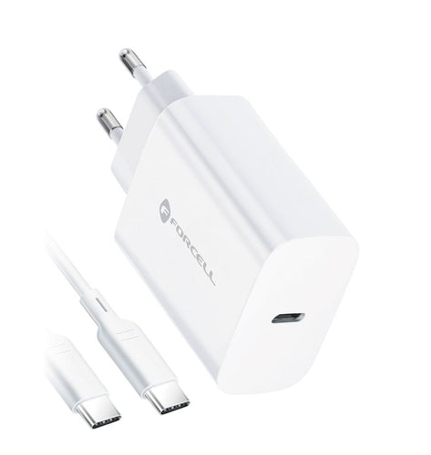 Væglader 25W USBC m/Kabel
