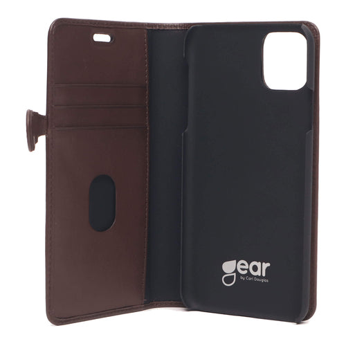 iPhone 11 Pro Max Læder Wallet Flip Cover – Brun – Buffalo