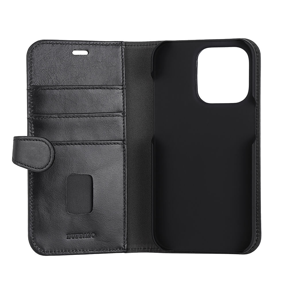 BUFFALO 2in1 Wallet 3 card iPhone 14 Pro 6,1" Black - EOL - billede 4