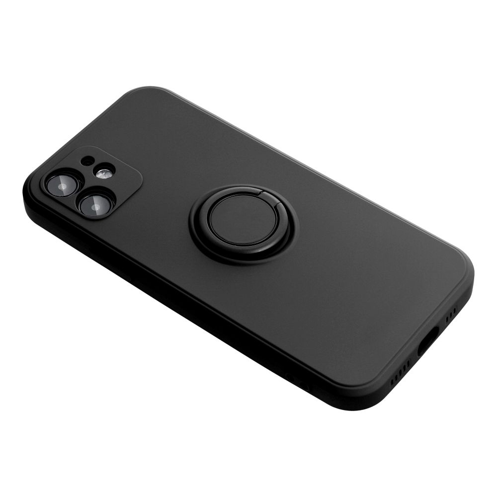 iPhone 16e / 17e Cover med Fingerholder – Sort