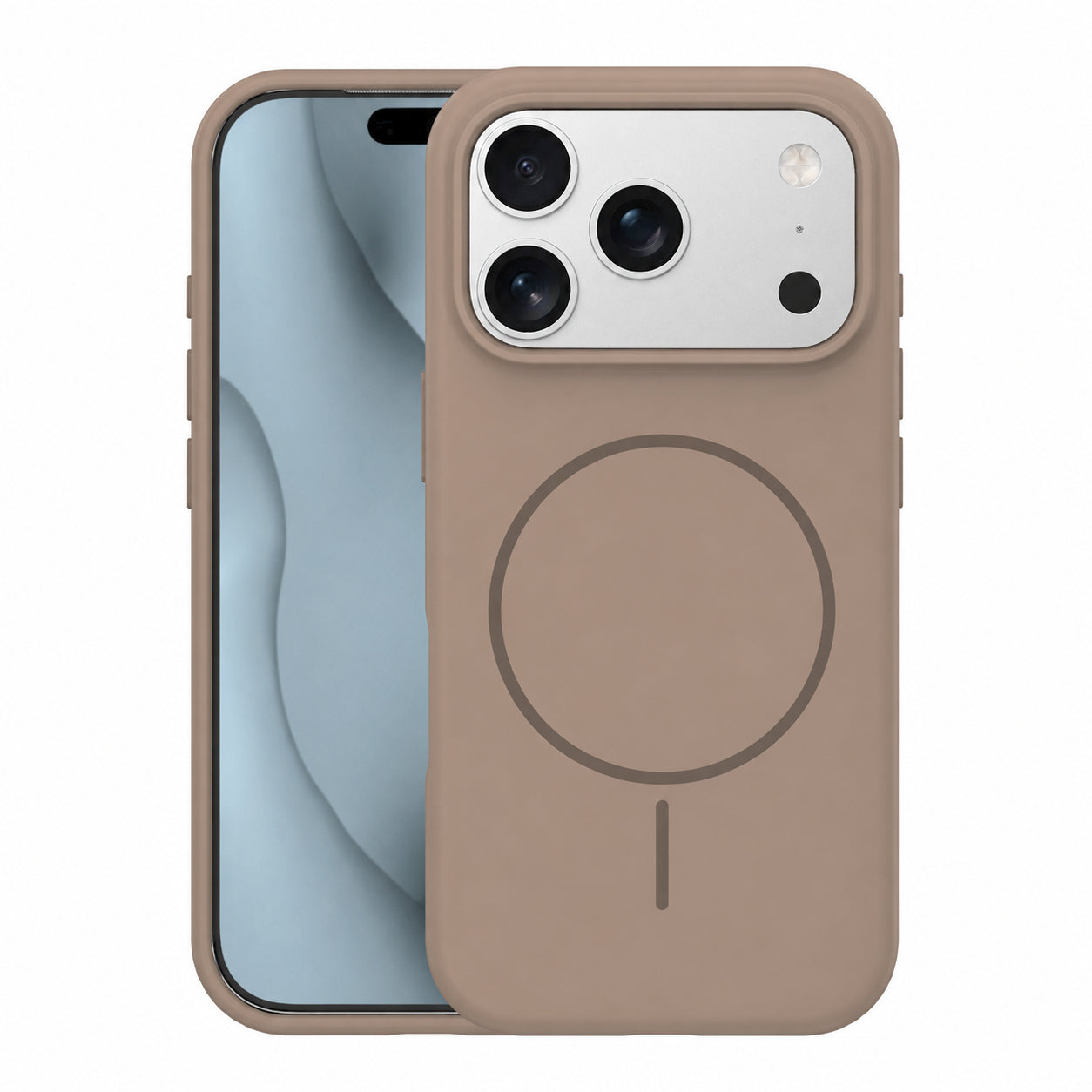 iPhone 17 Pro Max / 18 Pro Max MagSafe Cover Silicone Thin Mag – Brun