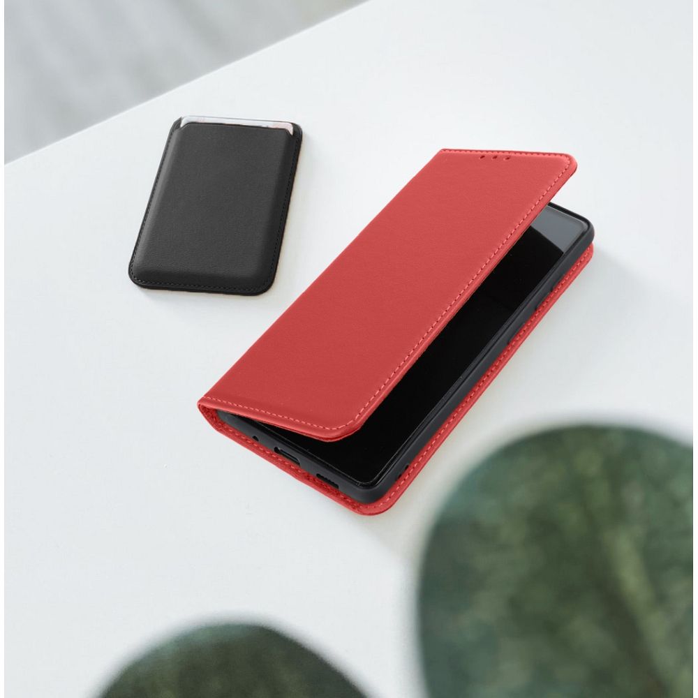 iPh16 Burgundy Læder Flipcover