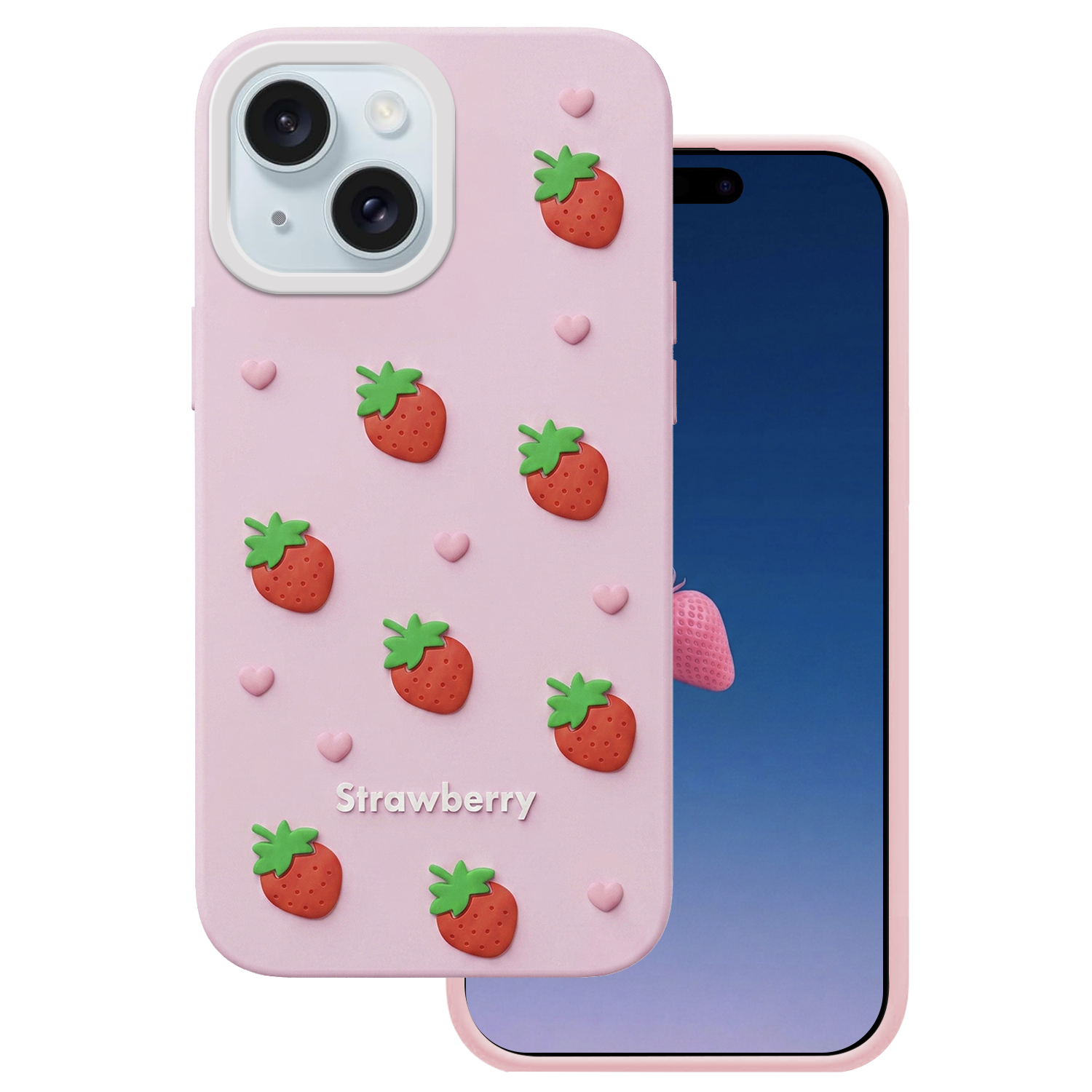 iPh13/14/15 Jordbær Pink