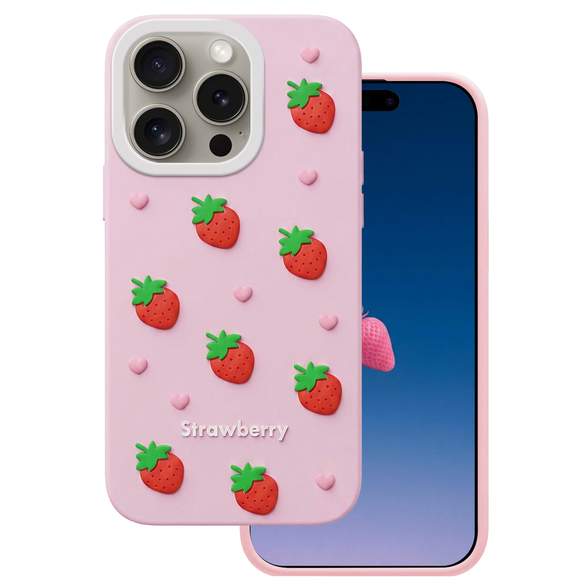 iPh14P/15P Jordbær Pink
