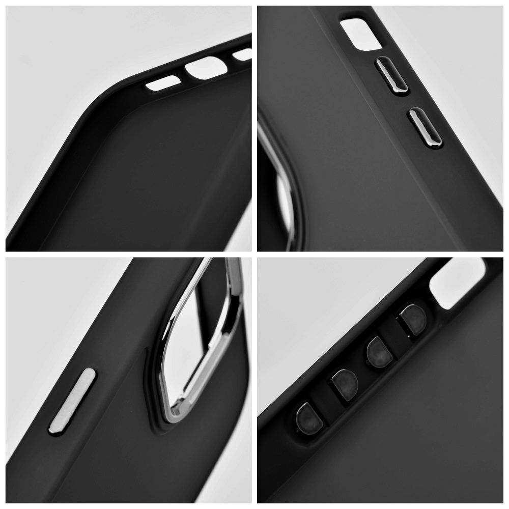 iPhone 16e / 17e Cover Frame – Sort/Sølv