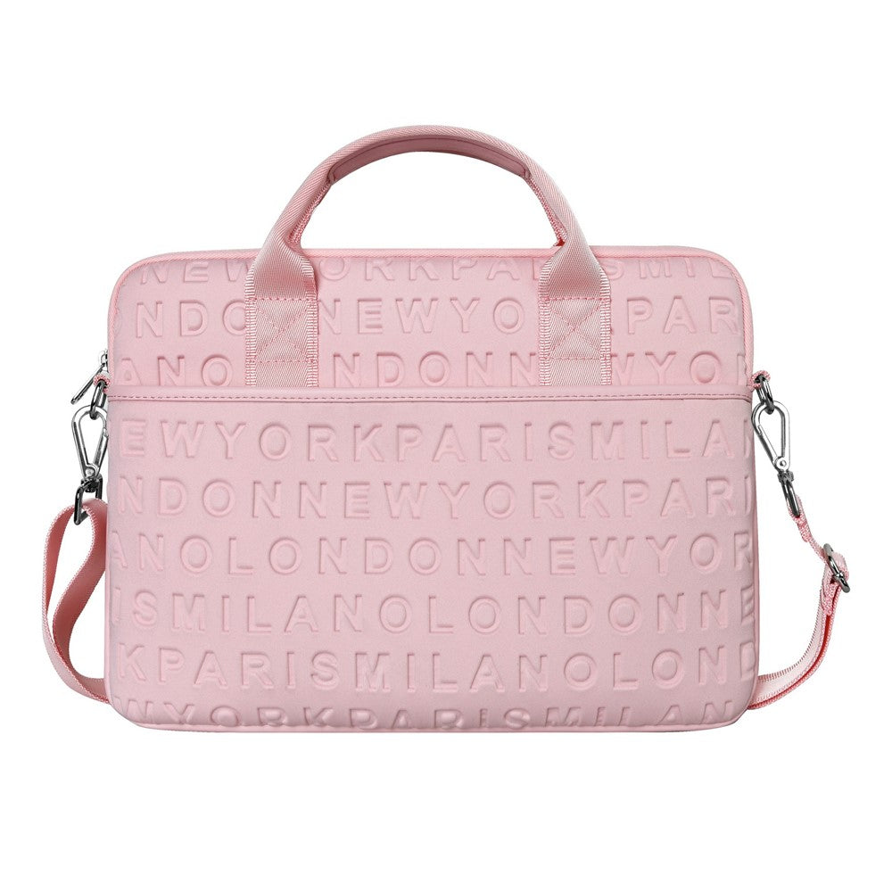 WIWU Laptop Bag Large Fashionable Laptop Sleeve Tote Bag Computer Handbag Fits 13.3-inch Laptop and Tablet - Pink - produktbillede 2