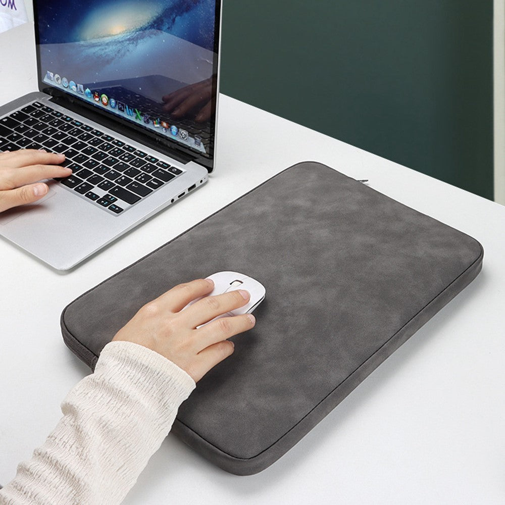 ND12 14.1-15.4 Inch Laptop Sleeve for MacBook Pro Soft Fluff  Lining Anti-scratch Notebook Protective Bag -  Grey
