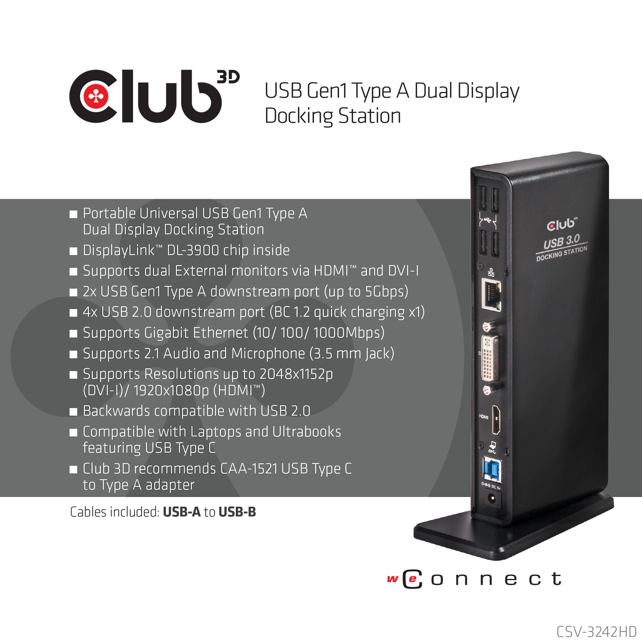 Club3D SenseVision USB 3.0 - billede 7
