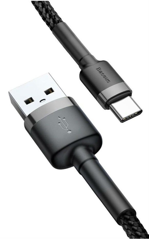 Kabel USBA/USBC 0,5m Sort/Grå - billede 3
