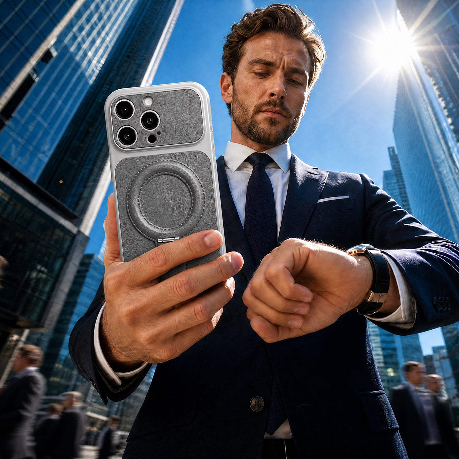 iPhone 16 Pro Max Luxgrip Mag Grå