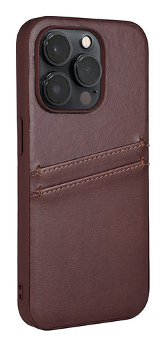 iPhone 14 Pro Læder Cover med kortholder 2 6 1 – Brun – Buffalo